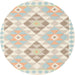 Sideview of Contemporary Tan Brown Southwestern Rug, con2066