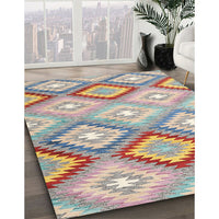 Contemporary Tan Brown Southwestern Rug, con2067