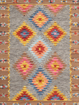 Contemporary Chestnut Red Southwestern Rug, con2068