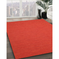 Contemporary Neon Red Modern Rug, con206