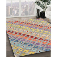 Contemporary Orange Salmon Pink Southwestern Rug, con2071