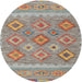 Sideview of Contemporary Sage Green Southwestern Rug, con2072