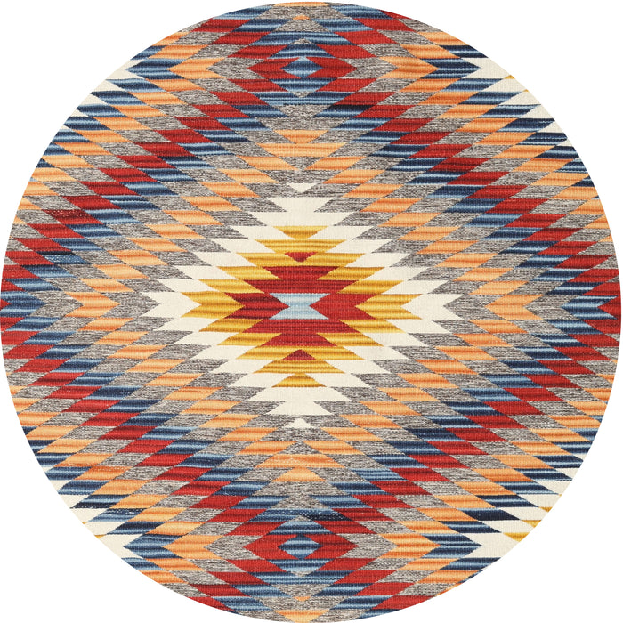 Square Machine Washable Contemporary Chestnut Brown Rug, wshcon2074