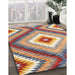 Machine Washable Contemporary Chestnut Brown Rug in a Family Room, wshcon2074