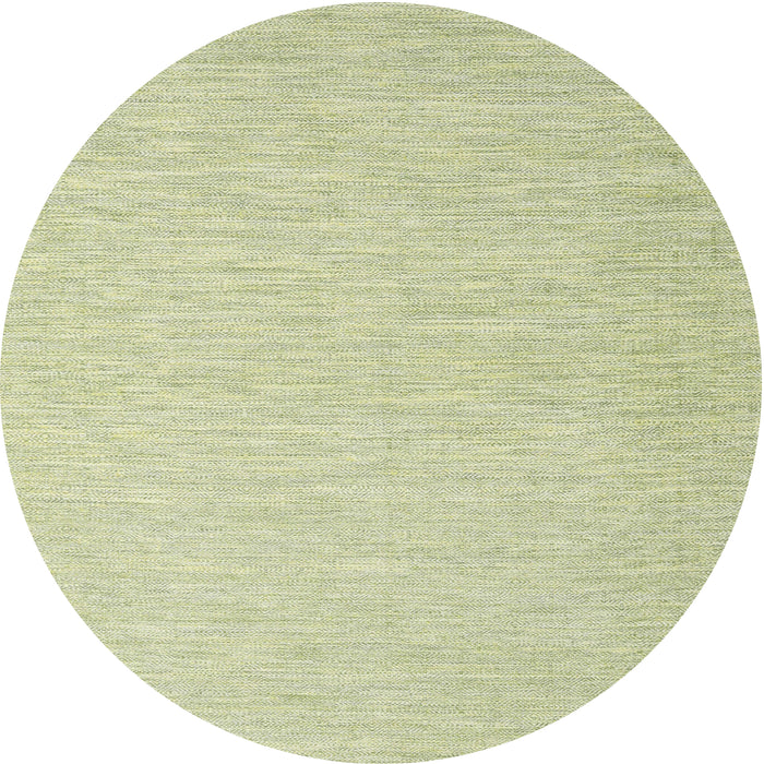 Square Machine Washable Contemporary Avocado Green Rug, wshcon2077