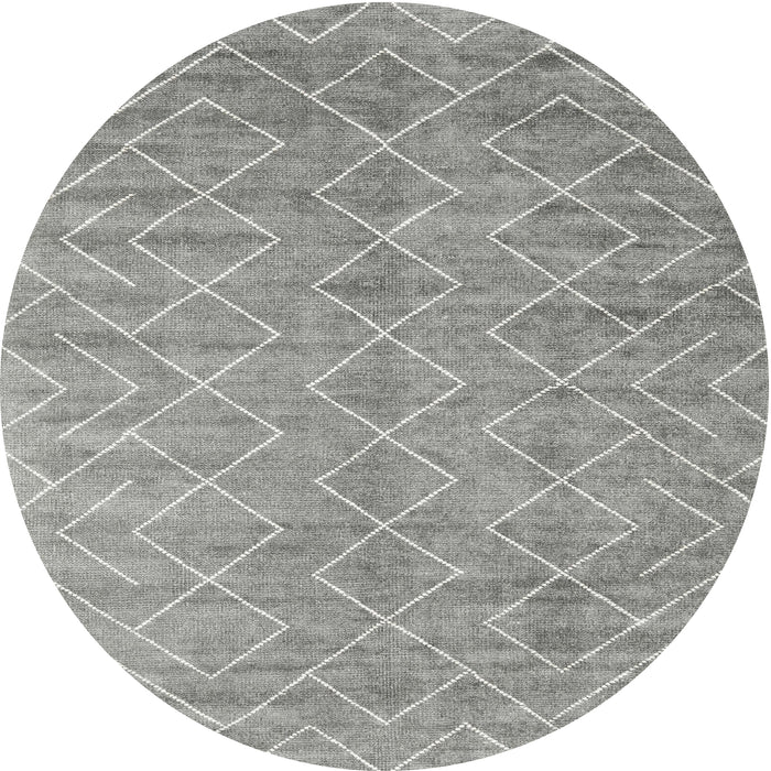 Square Machine Washable Contemporary Granite Gray Rug, wshcon2078