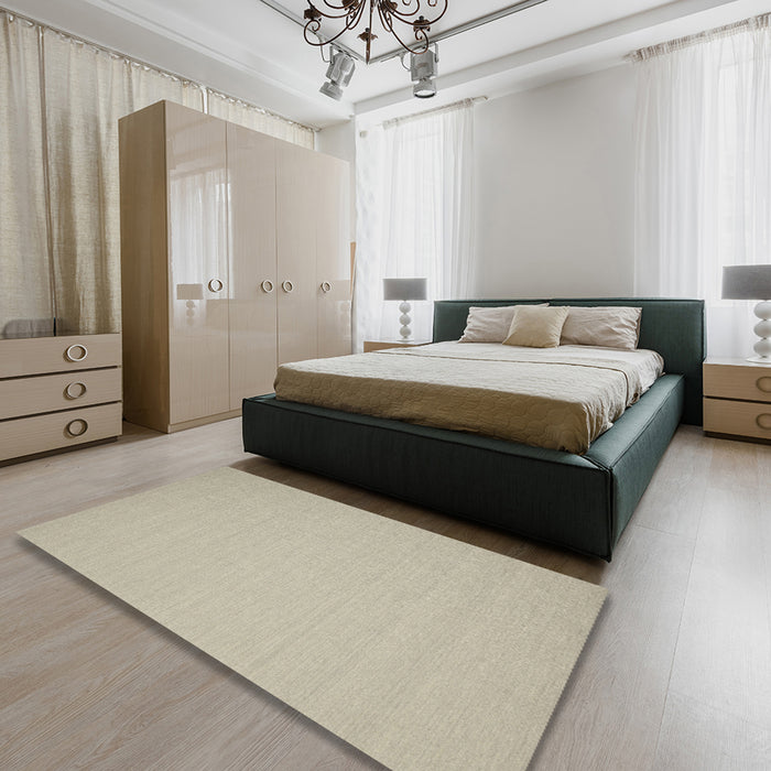 Machine Washable Contemporary Tan Brown Rug in a Bedroom, wshcon207
