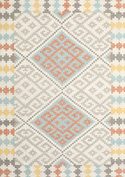 Contemporary Tan Brown Southwestern Rug, con2083
