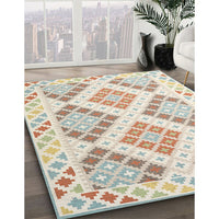 Contemporary Camel Brown Southwestern Rug, con2084