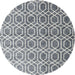 Square Machine Washable Contemporary Silver Gray Rug, wshcon2085