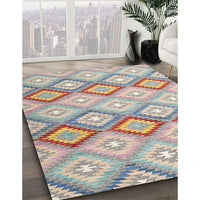 Contemporary Tan Brown Southwestern Rug, con2088