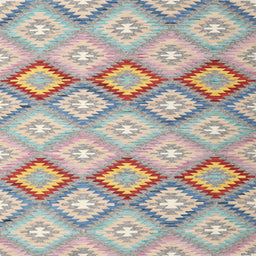 Square Contemporary Tan Brown Southwestern Rug, con2088