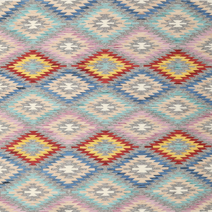 Square Contemporary Tan Brown Southwestern Rug, con2088