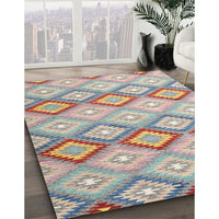 Contemporary Tan Brown Southwestern Rug, con2089