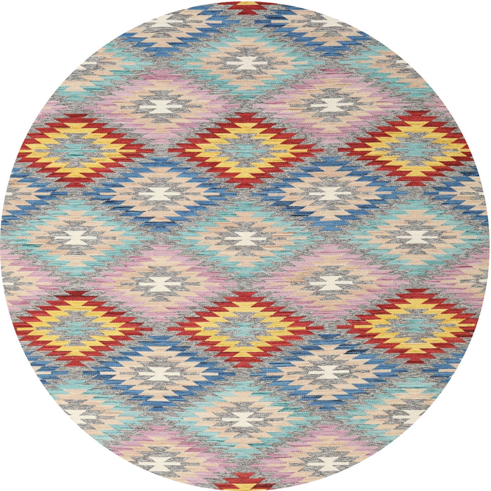 Sideview of Contemporary Tan Brown Southwestern Rug, con2089