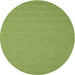 Square Machine Washable Contemporary Green Rug, wshcon208