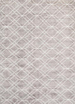 Contemporary Dark White Beige Modern Rug, con2090
