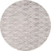 Sideview of Contemporary Dark White Beige Modern Rug, con2090