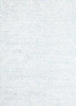 Contemporary Water Blue Solid Rug, con2093