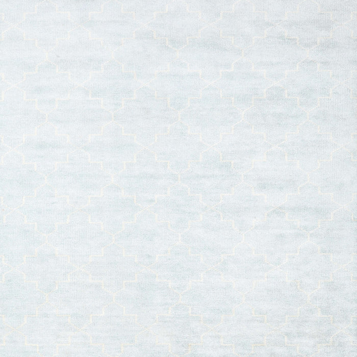 Square Contemporary Water Blue Solid Rug, con2093