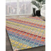 Machine Washable Contemporary Orange Salmon Pink Rug in a Family Room, wshcon2094