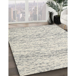 Contemporary Gold Solid Rug in Family Room, con2095