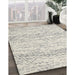 Contemporary Gold Solid Rug in Family Room, con2095