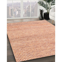 Contemporary Light Orange Gold Modern Rug, con2096