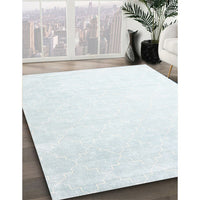 Contemporary Water Blue Modern Rug, con2097