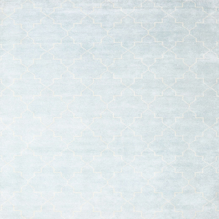 Square Contemporary Water Blue Modern Rug, con2097
