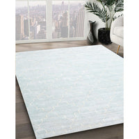 Contemporary Water Blue Modern Rug, con2098