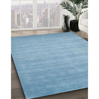 Contemporary Denim Blue Modern Rug, con20