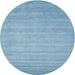 Sideview of Contemporary Denim Blue Modern Rug, con20