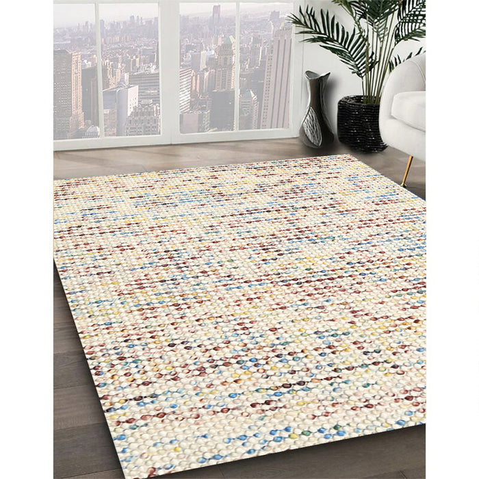 Machine Washable Contemporary Light French Beige Brown Rug in a Family Room, wshcon2101