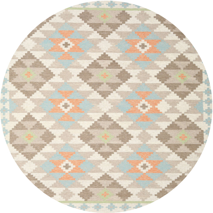 Square Machine Washable Contemporary Tan Brown Gold Rug, wshcon2105