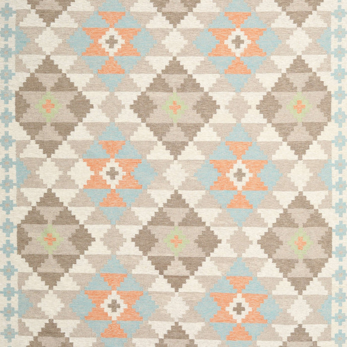 Contemporary Tan Brown Gold Southwestern Rug, con2105