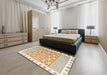 Machine Washable Contemporary Brown Rug in a Bedroom, wshcon2106