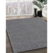 Contemporary Dark Gray Modern Rug in Family Room, con2109