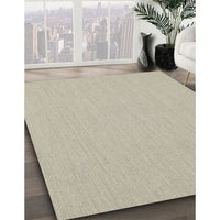 Contemporary Tan Brown Solid Rug, con210