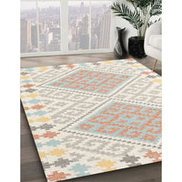 Contemporary Tan Brown Southwestern Rug, con2110