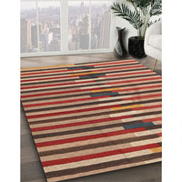 Contemporary Sand Brown Southwestern Rug, con2113