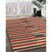 Contemporary Sand Brown Southwestern Rug in Family Room, con2113