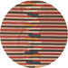 Sideview of Contemporary Sand Brown Southwestern Rug, con2113