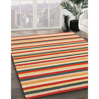 Contemporary Chestnut Red Modern Rug, con2114