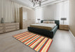 Machine Washable Contemporary Chestnut Red Rug in a Bedroom, wshcon2114