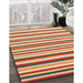 Contemporary Chestnut Red Modern Rug in Family Room, con2114