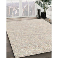 Contemporary Light French Beige Brown Solid Rug, con2121