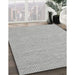 Contemporary Gray Modern Rug in Family Room, con2127