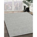 Machine Washable Contemporary Dark White Beige Rug in a Family Room, wshcon2129