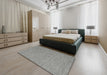 Machine Washable Contemporary Gray Rug in a Bedroom, wshcon2131